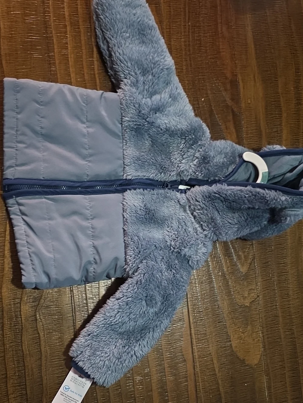 Carter's Plush Hooded Puffer Jacket in Blue